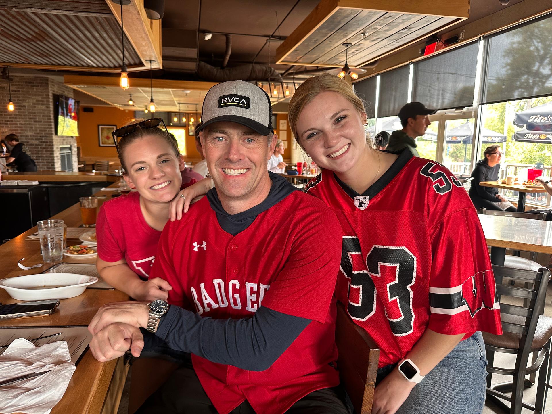 Family in jerseys